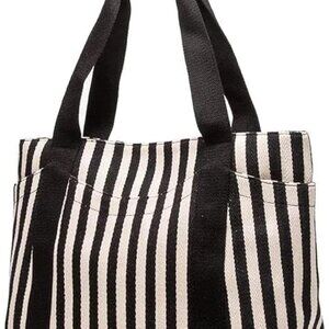 Medium Tote Bag for Women, Canvas Purses Handbags with Multi-Pocket & Zippers, S